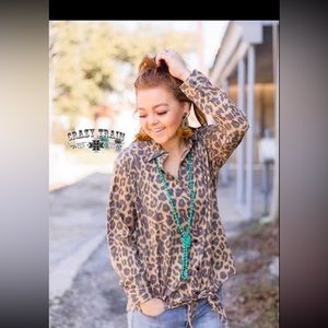 Crazy train leopard blouse